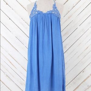 Altar’d State cornflower blue tie back dress S